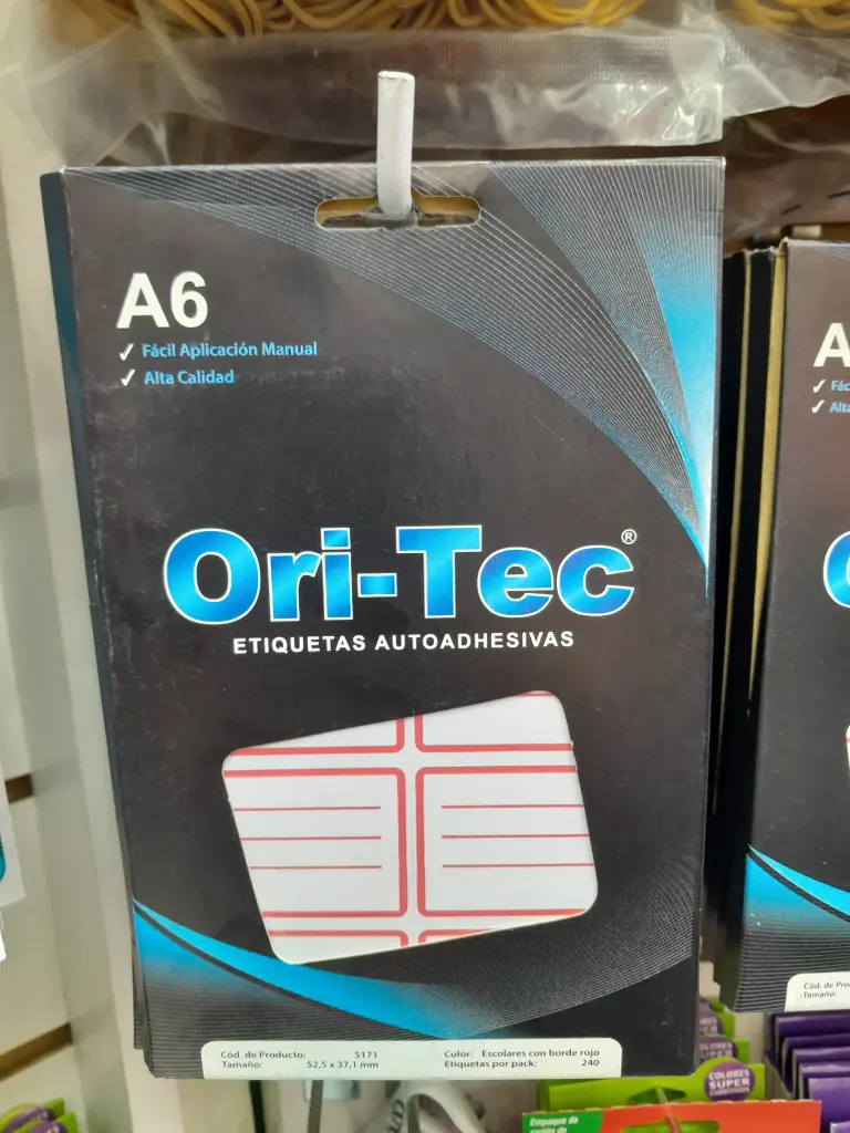 ETIQUETAS ORI-TEC A6
